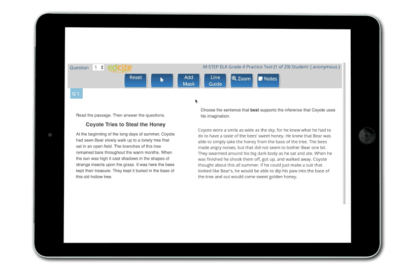 MSTEP-aligned tablet display