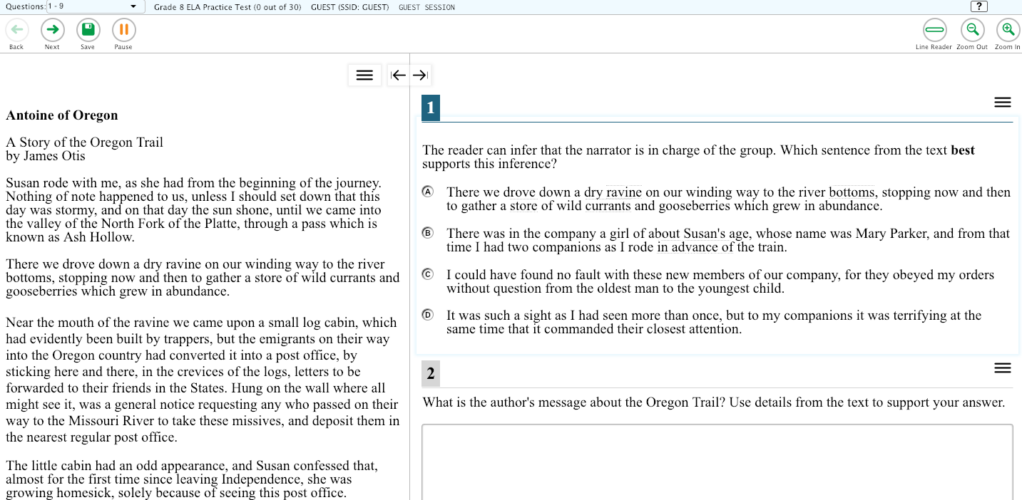 SBAC Practice Test