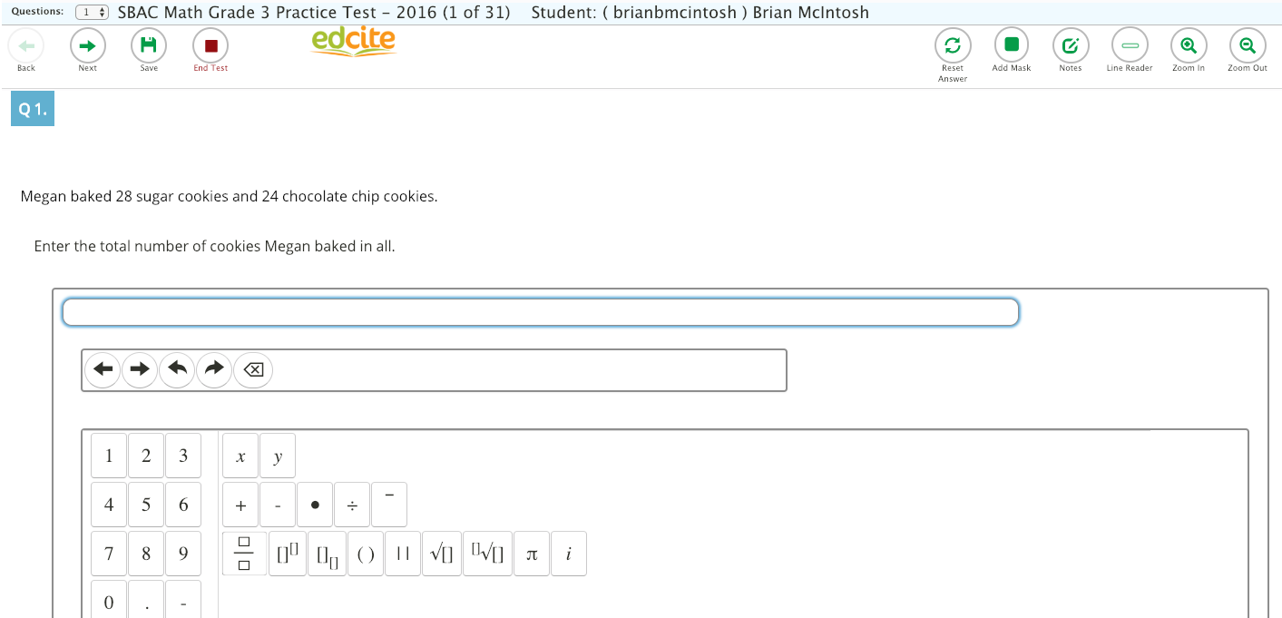 Edcite SBAC-Aligned Viewer