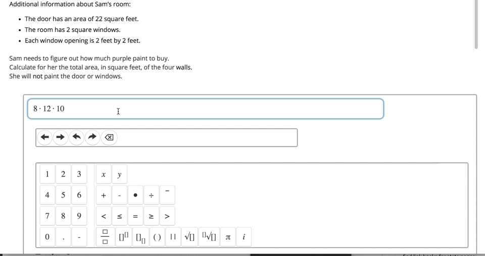 Edcite SBAC-Aligned Equation Editor